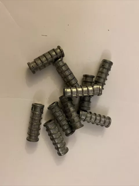 (Qty 10) 1/4" x 1-1/2" Lag Shield Anchor Long Zinc Alloy 1/2" Hole