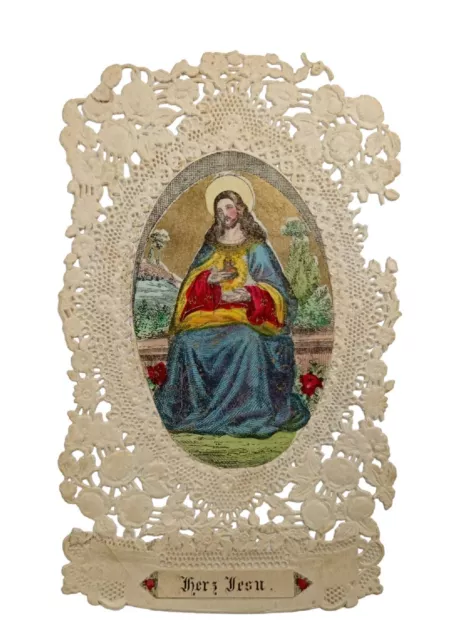 *HH* Antico santino holy card immaginetta votiva sacra religioso Gesù Jesus