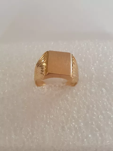 Chevalière or 18 carats massif  Taille 61   6.8 gr - Gold ring 18k 750