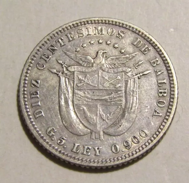 Panama 1904 10 Centesimos Coin