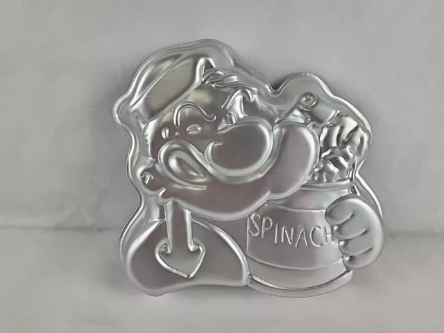 Popeye the Sailor Man Cake Pan  Baking Vintage Mold Tin 502-1719 Wilton 1980 EUC