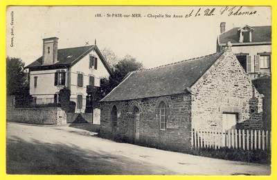 SAINT-PAIR-sur-MER 50 BERGER avec MOUTONS en PATURAGE aux VILLAS en 1915 