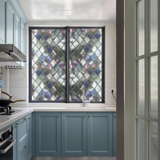 Blackout Window Film Cellophane Stained Glass Window Film Decorate 2