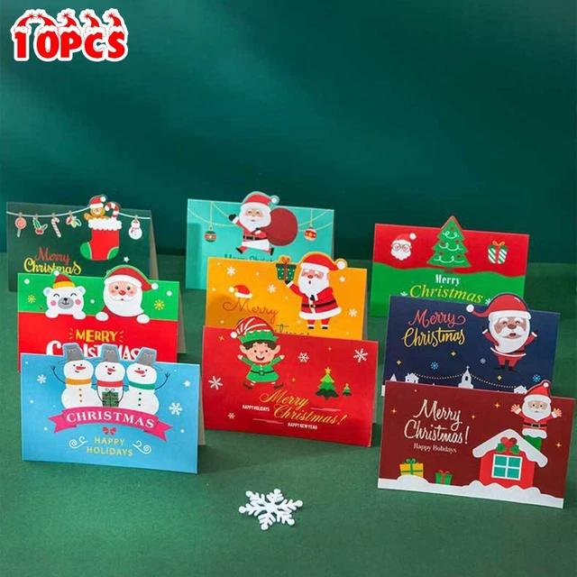 10x Christmas Cards With Envelopes Xmas Greeting Card Bulk Money & Gift Holders