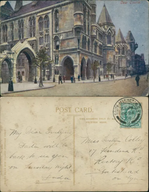 Cancelación de South Kensington de los Tribunales de Justicia Jarrolds Serie GB 1904