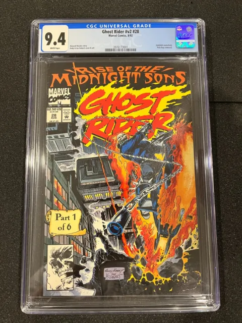 Ghost Rider #28, CGC 9.4, 1st Midnight Sons Lilith