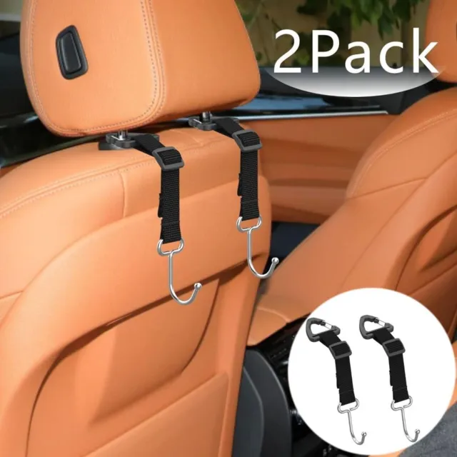ADJUSTABLE CAR SEAT Headrest Hooks Hidden Stroller Hook Car Storage  Organizer $7.48 - PicClick AU