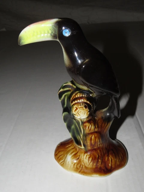 Vintage Ceramic Toucan Bird Figurine 204B Tiki Jungle Decor