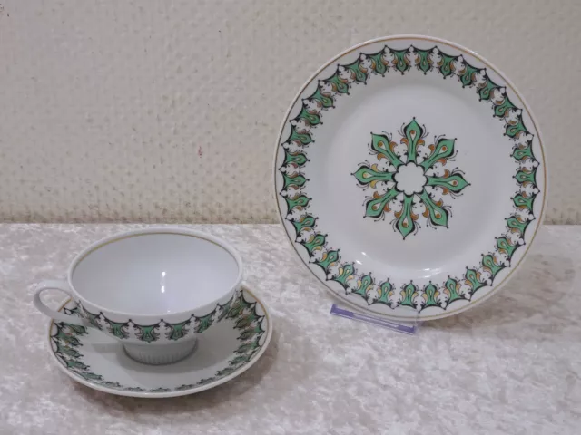 Lnverc - GDR Design Colditz Porcelain 3 PC Collector's Place Setting - Vintage