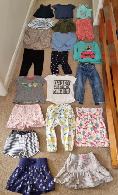 Girls age 2-3 clothes bundle 21 items spring summer