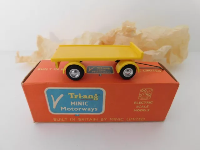 Minic Motorway Rare Boxed Yellow Trailer From The 1960s