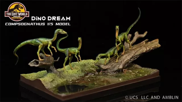 Figura estatua de resina Dino Dream Jurassic Park The Lost World Compsognathus 1/5