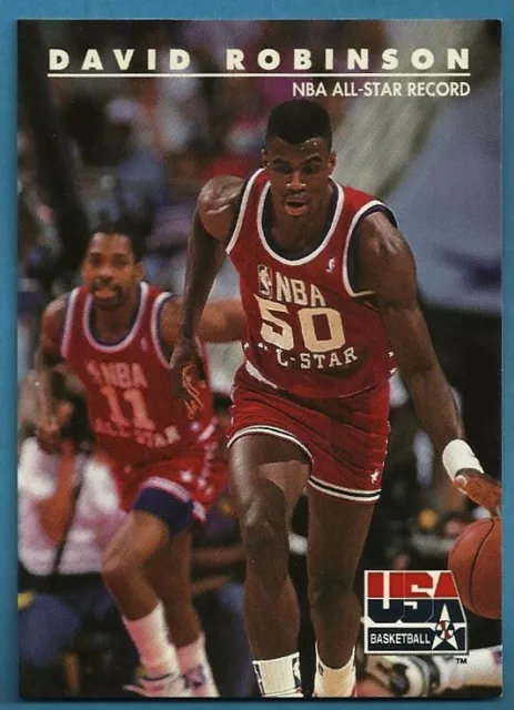 DAVID ROBINSON 1992 SkyBox USA #79 San Antonio Spurs NBA All-Star Card VTG