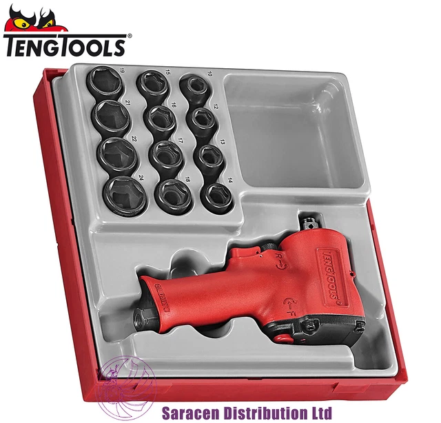 Teng 13 Piece 1/2" Drive Impact Socket And Air Impact Wrench Kit - Ttdawm13M
