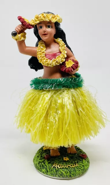 Vintage Chalkware Hula Girl Bobble Dancing Hawaii