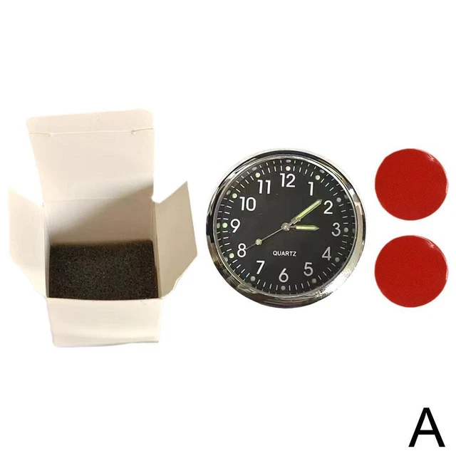 A Car Clock Luminous Stick-On Digital Watch Quartz Clocks For Vehicle Lot C8  M0