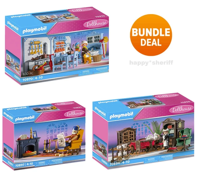 Ensembles Playmobil 70894 Salle à Manger + 70970 Cuisine Pour Maison De Poupée - Neufs Sans Boîte