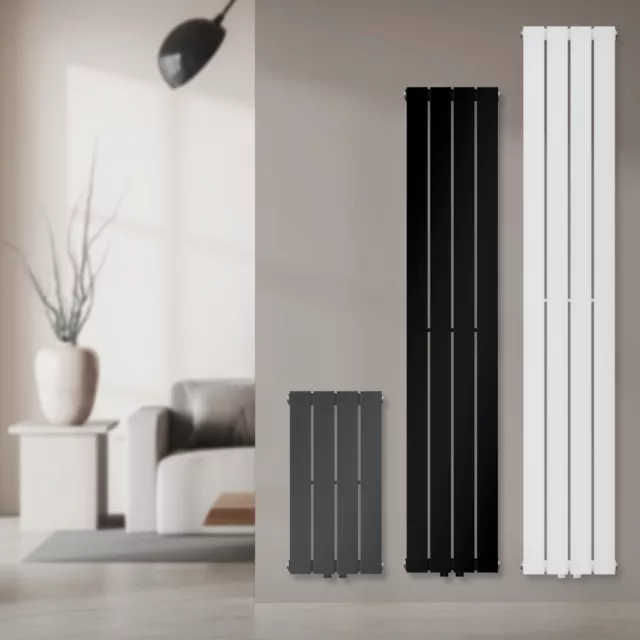 Radiateur salle de bain blanc / anthracite plat simple/double couche au choix