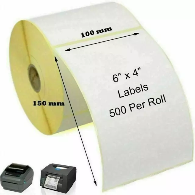 ROYAL MAIL COMPATIBLE 15.2x10.2cm 100x150MM Thermal Étiquettes