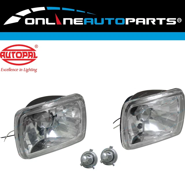Crystal H4 Headlight Upgrade Kit for Hilux 2x H4 60/55w Halogen Lamps Rectangle