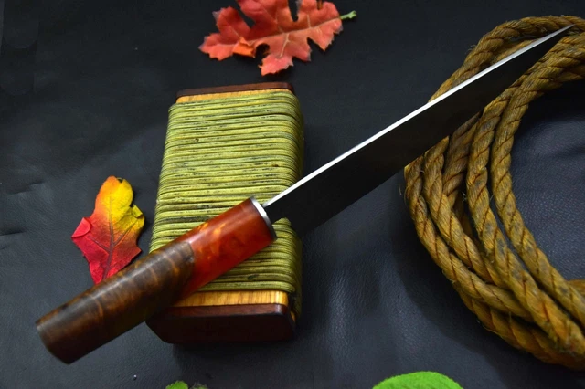 Custom San Mai 13.4"OAL Hand Forged Damascus Steel Chef Knife Handmade (J64-D) 5