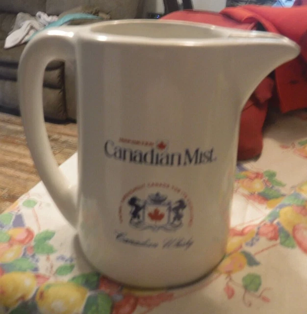 Collectible Canadian Mist Imported Canadian Whiskey Ceramic 6" Pitcher