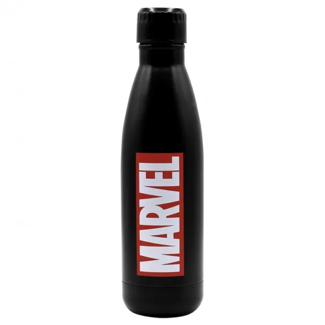 Puro botella de acero inoxidable 750ml logo Marvel color negro