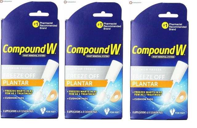 COMPOUND W FREEZE Off Plantar 8 Counts X 3 Packs £105.71 - PicClick UK