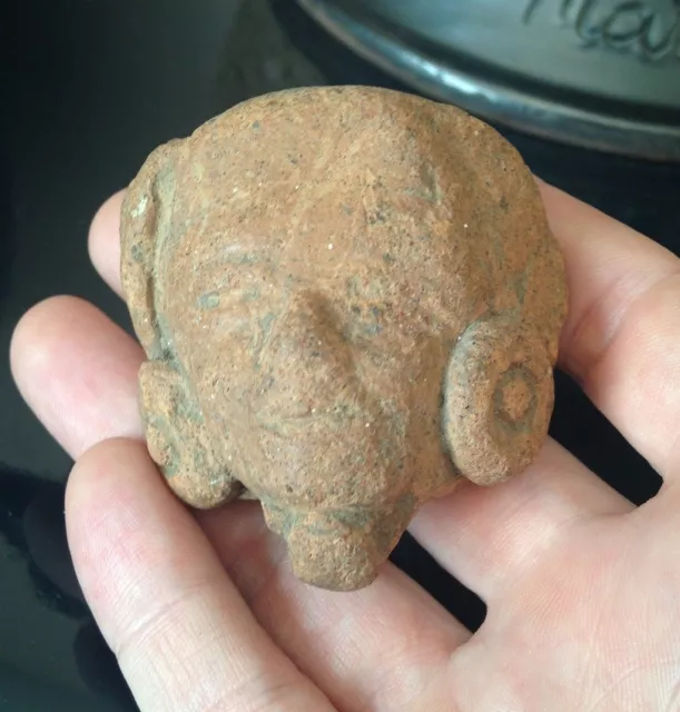 Petit buste masque Inka teotihuacan ? terre cuite art précolombien mexique