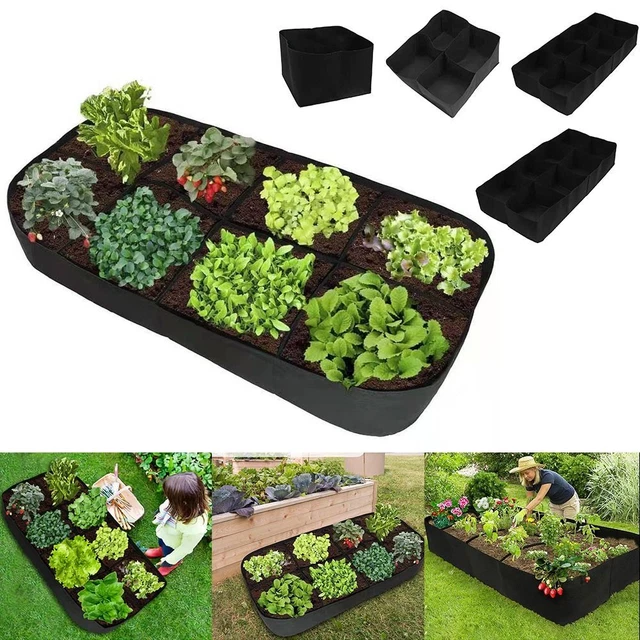 honju Home Growbag - Lot de 3 Pots en Tissu de 19 l - Sac de Plantation avec Trous renforcés pour la Fixation en Bas, Meilleure Croissance des Racines, éviter l'accumulation d'eau