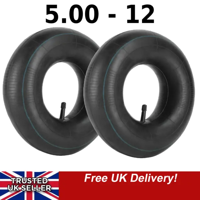 2x  12 Inch Inner Tube 5.00-12 500-12 Straight Valve Farm Tractor Implement Tyre