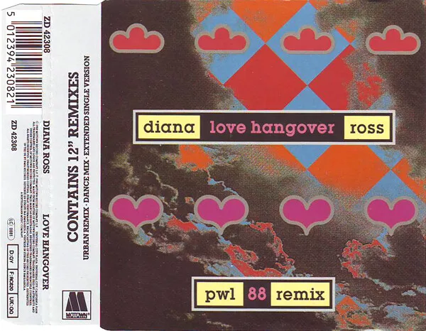 Diana Ross "Love hangover - PWL '88 Remix" Stock Aitken Waterman, Maxi-CD 1988