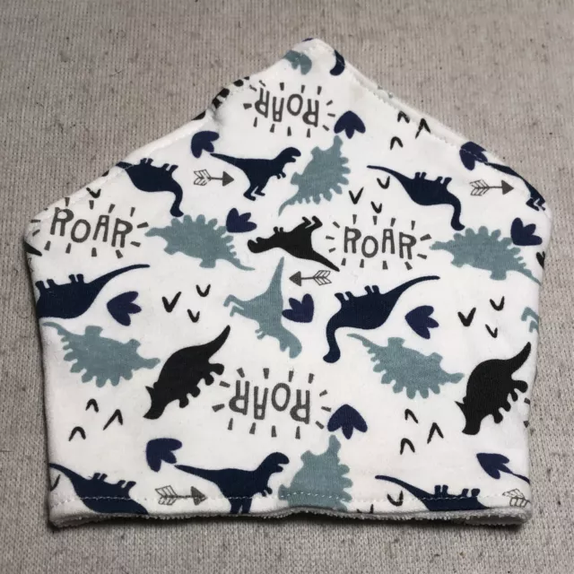 15”x7” Chick Pea Dinosaur ‘Roar’ Bandanna Bib