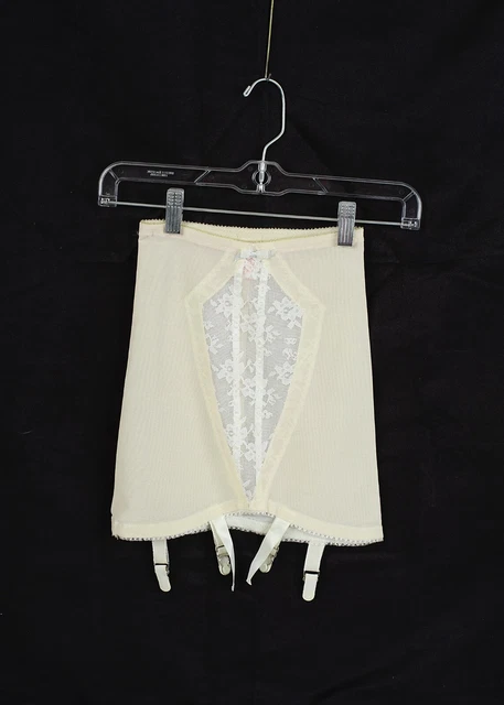 VINTAGE ORIGINAL YOUTHCRAFT Creation Yellow And White Girdle W/ 4