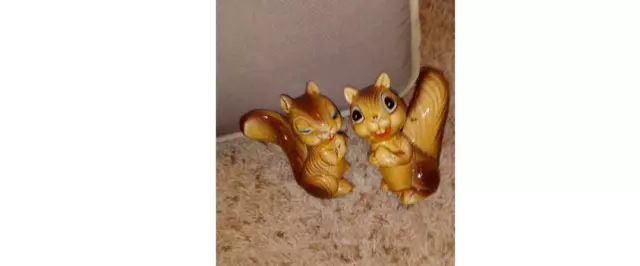 Vintage Squirrels Porcelain Lot Very Cute