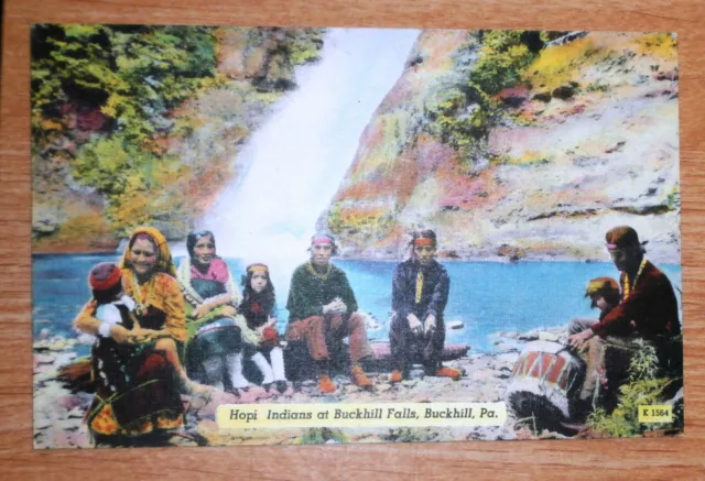 Vintage Early 1900s Buckhill Falls Pennsylvania Hopi Indians Postcard Unused