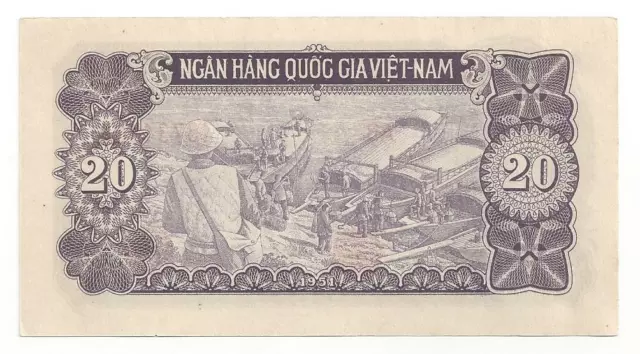 VIETNAM 20 DONG 1951 UNC P 60 a 2