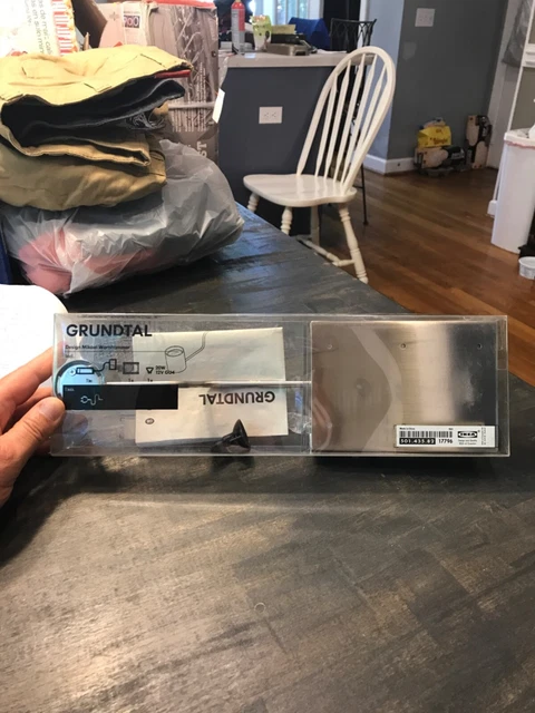 New Grundtal Ikea Portable Metal Cabinet Shelf Light Lamp 501.435.82