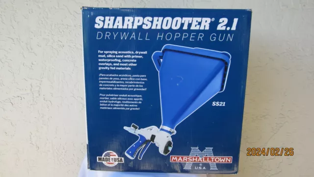 Marshalltown SharpShooter 2.1 Drywall Sprayer Gun with Hopper - Blue (SS21)