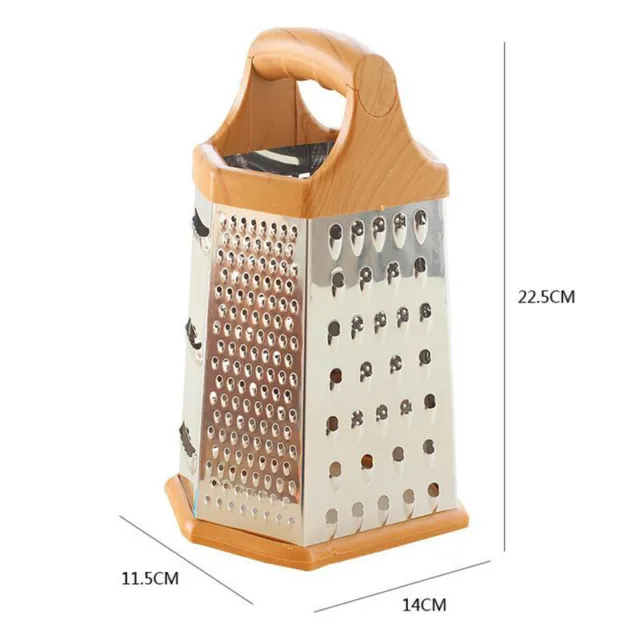 Cheese grater kitchen stainless steel - cut 6-sided stand for easy us'OY 3