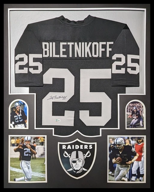 Framed Oakland Raiders Fred Biletnikoff Autographed Signed Jersey Beckett Holo Framed Oakland Raiders Fred Biletnikoff Autographed Signed Jersey Beckett Holo
