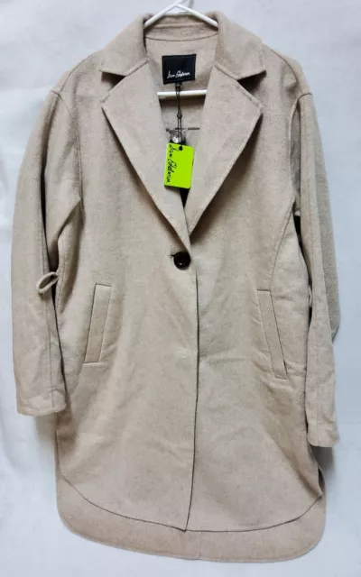 Sam Edelman Coat Women's Large Beige Wool Blend Missing Rope