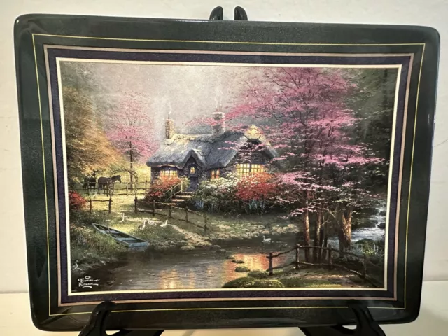 Thomas Kinkade “Stepping Stone Cottage “ Plate No 9604 B 1998 With Certificate