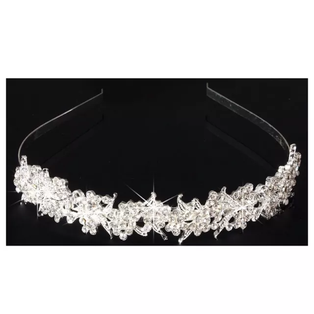 Bridal Wedding Rhinestone Crystal  Crown Hair Band Headband Prom9340