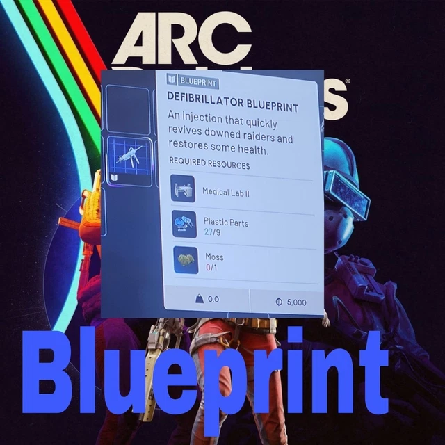 ARC RAIDERS DEFIBRILLATOR Blueprint EUR 4,99 PicClick DE