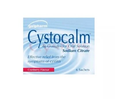 Cistitis Alivio de dolor ardiente, Cystocalm 6 sobres.