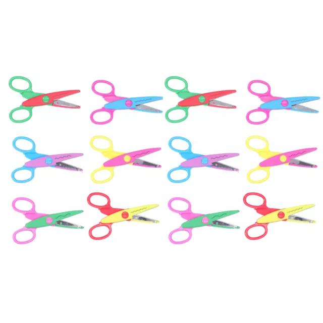 12x DIY Children Craft Scissors Art Paper Edge Scissors For Scrapbooks KMY