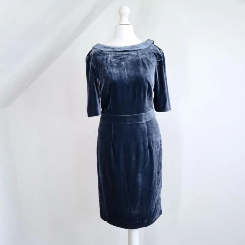 BODEN VELVET DRESS Martha Silk Blend Seam Detail English Berry Pink UK18 L C2035 19.99 PicClick UK