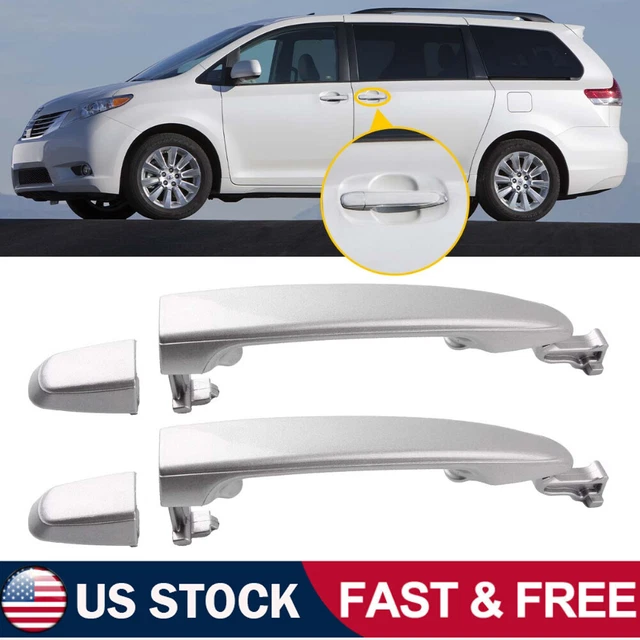 2x Exterior Sliding Door Handle Left & Right Rear For 2004-2010 Toyota Sienna