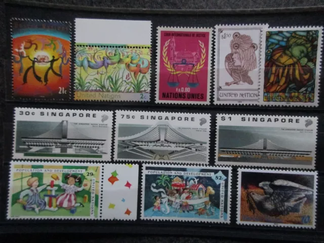 MONDE timbres N° divers NATIONS-UNIES neuf ** en bon état lot JM131